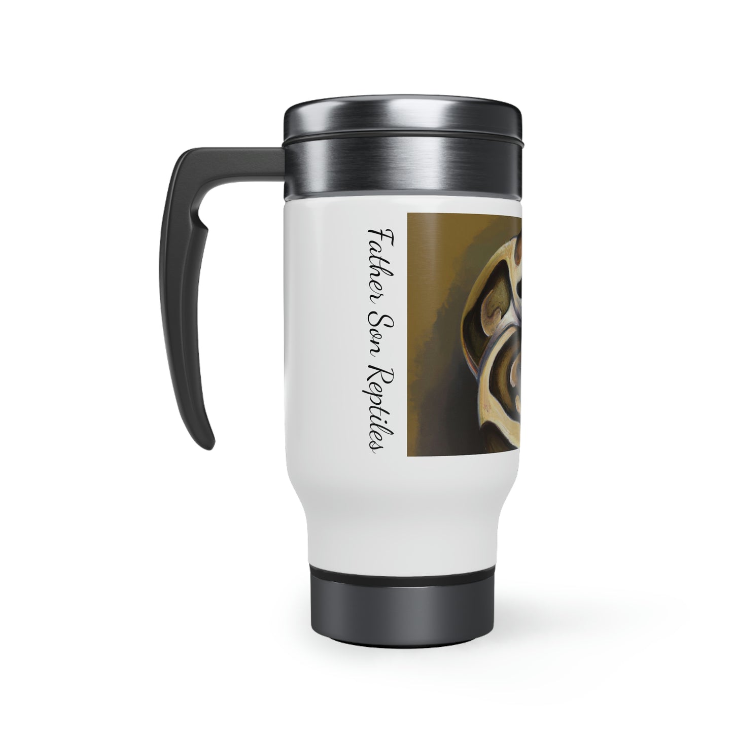 Stainless Steel Travel Mug with Handle, 14oz