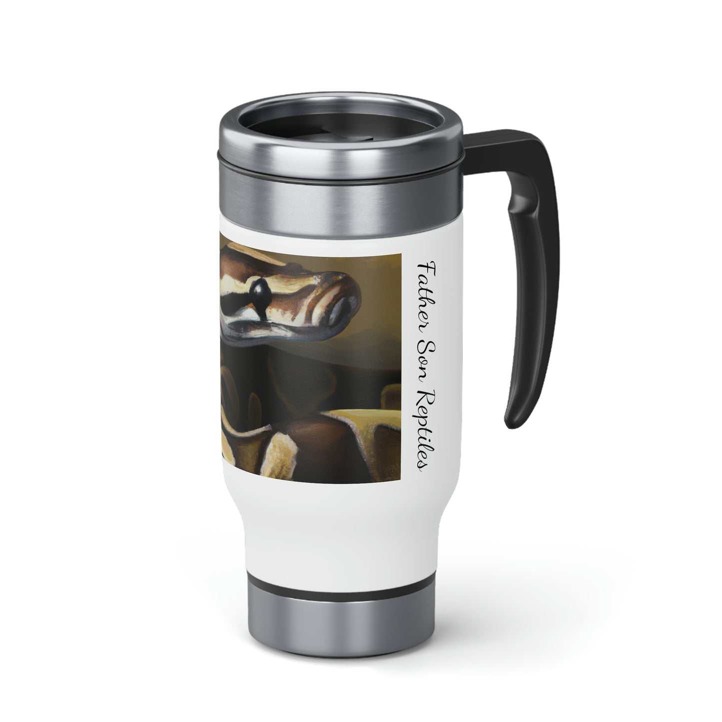 Stainless Steel Travel Mug with Handle, 14oz