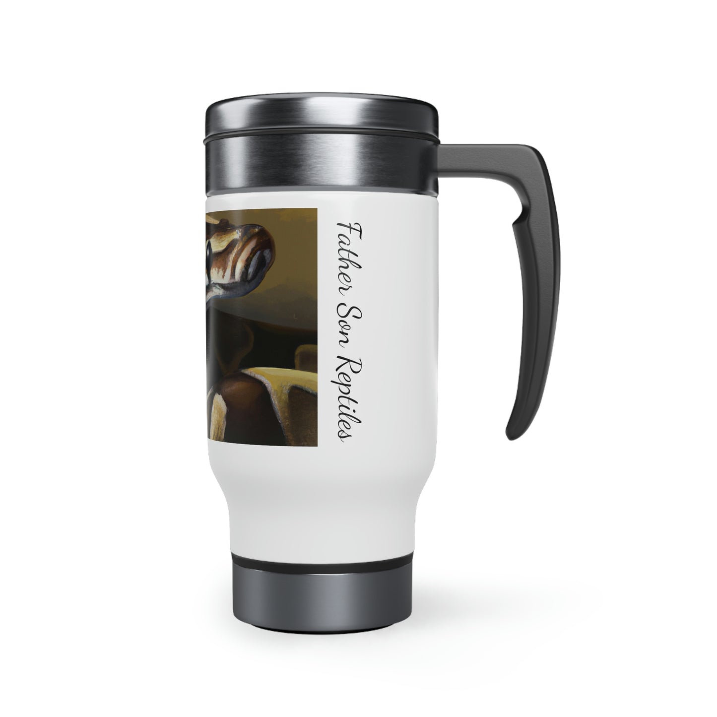 Stainless Steel Travel Mug with Handle, 14oz